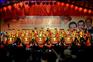 2月3日，在馬來(lái)西亞沙巴州哥打基納巴盧市，演員表演24節(jié)令鼓。