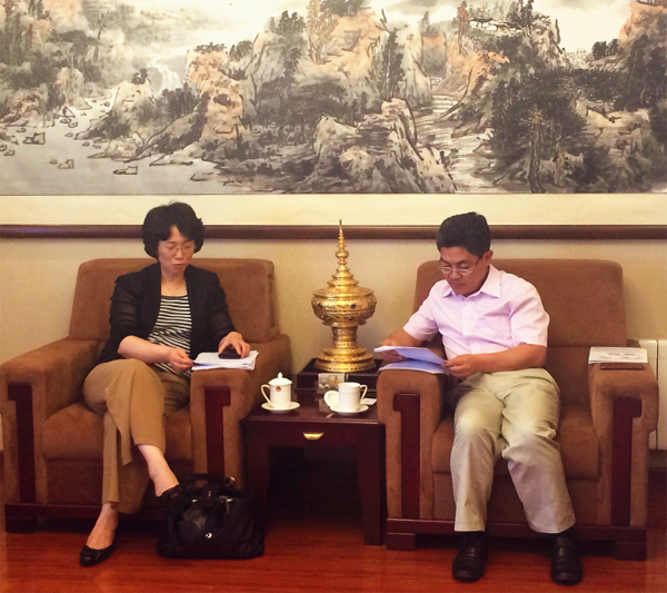 中國—東盟中心秘書長馬明強會見山東省外辦副主任李榮